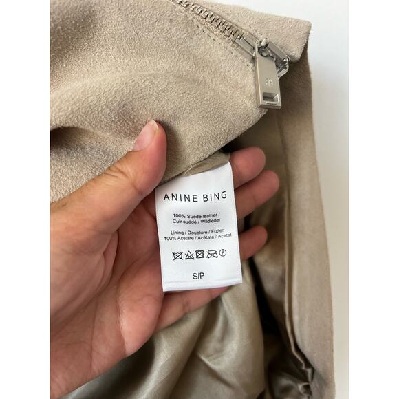 Anine Bing Zip-up Ana Mini Suede Skirt NWT size S - Picture 9 of 10